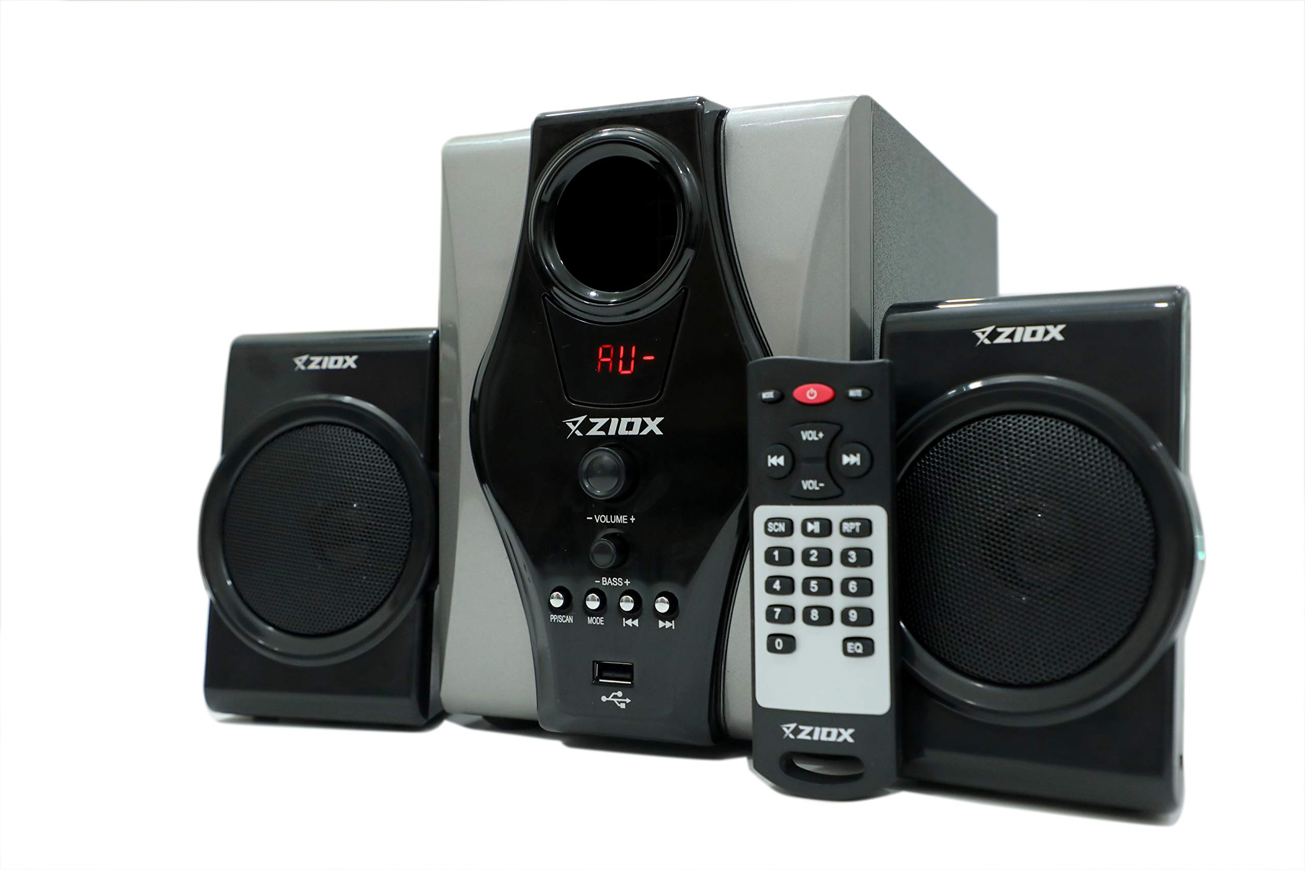 Ziox ZX 201 2.1 Channel USB, Auxiliary Multimedia Speaker - [Black